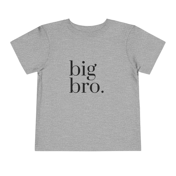 Big Brother Toddler Tee Cute Sibling Shirt Gift Birthday Outfit Bro Family Celebration Wear - Athletic Heather / 2T