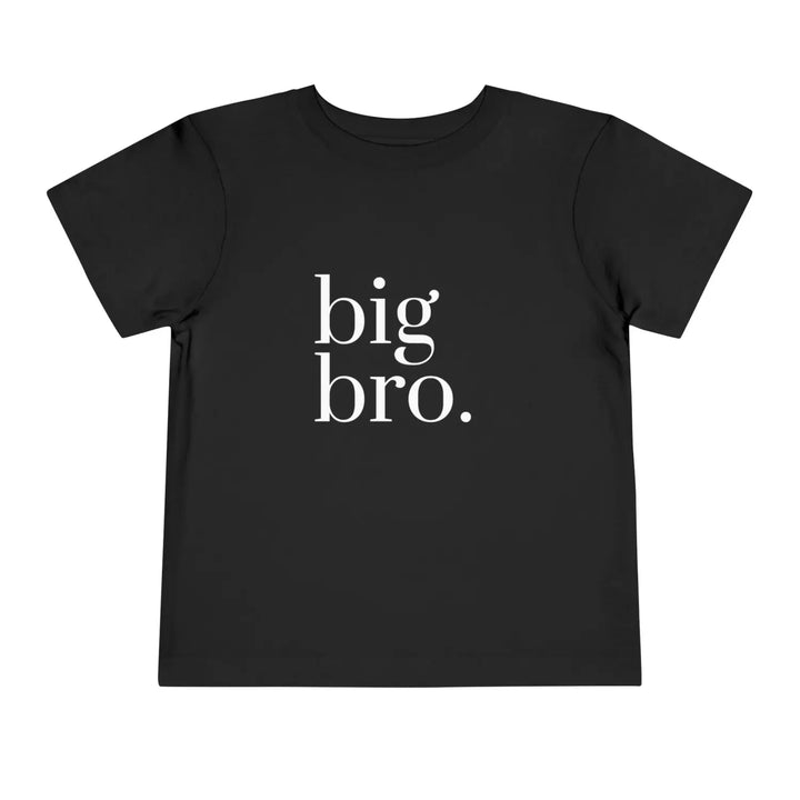Big Brother Toddler Tee Cute Sibling Shirt Gift Birthday Outfit Bro Family Celebration Wear - Black / 2T - Kids clothes
