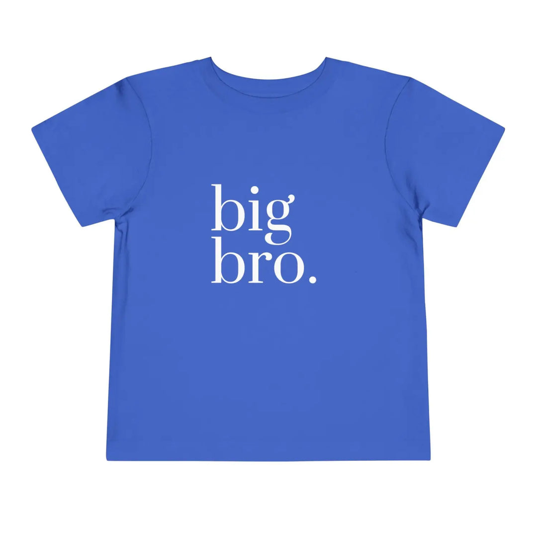 Big Brother Toddler Tee Cute Sibling Shirt Gift Birthday Outfit Bro Family Celebration Wear - True Royal / 2T - Kids