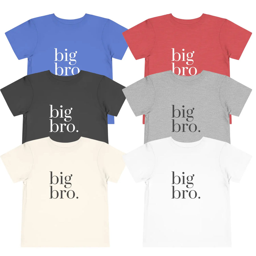 Big Brother Toddler Tee Cute Sibling Shirt Gift Birthday Outfit Bro Family Celebration Wear - Kids clothes