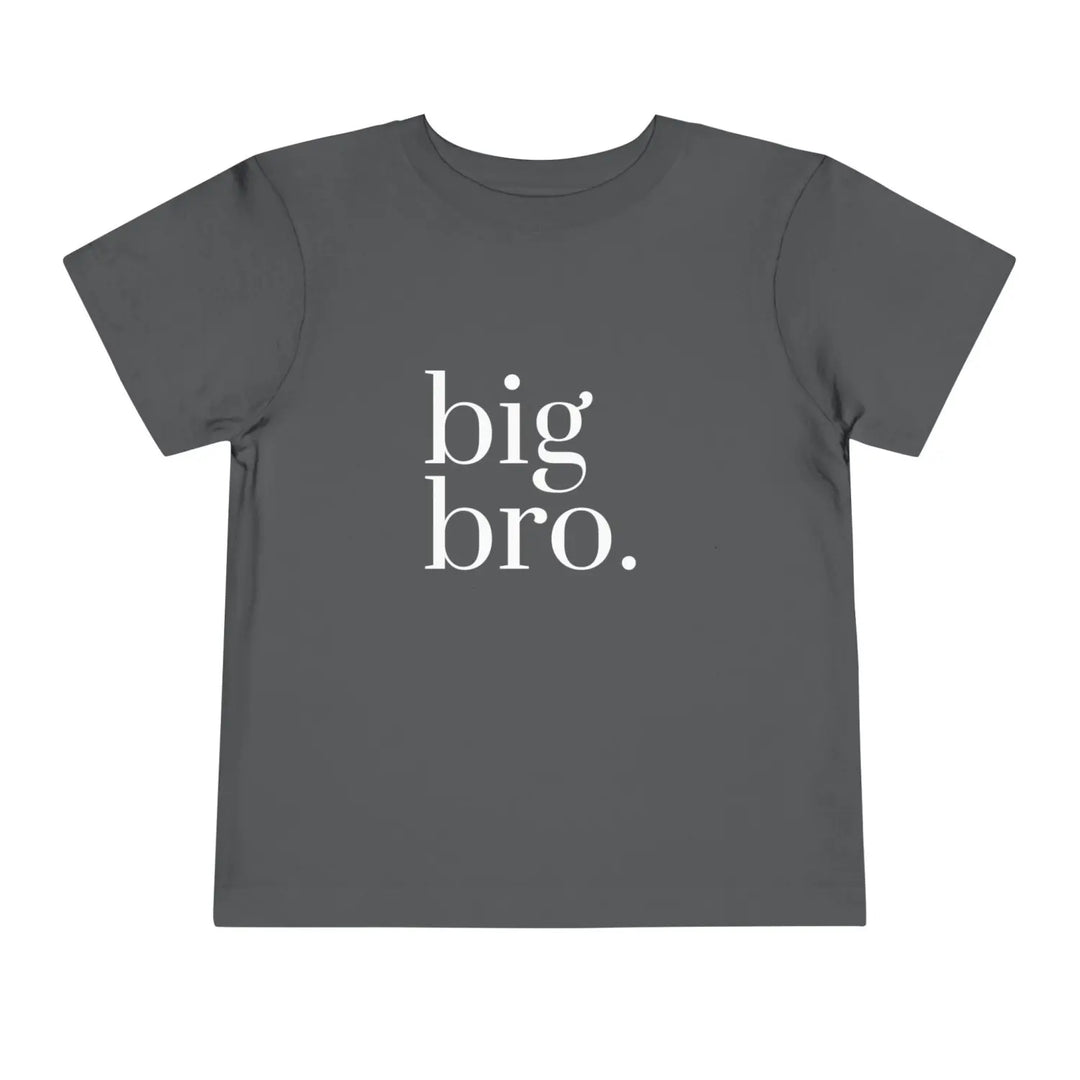 Big Brother Toddler Tee Cute Sibling Shirt Gift Birthday Outfit Bro Family Celebration Wear - Asphalt / 2T - Kids