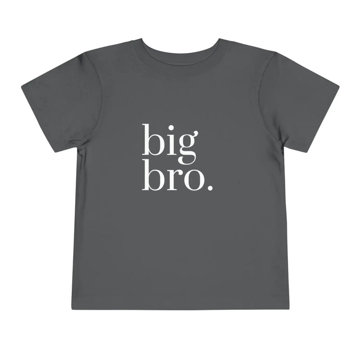 Big Brother Toddler Tee Cute Sibling Shirt Gift Birthday Outfit Bro Family Celebration Wear - Asphalt / 2T - Kids
