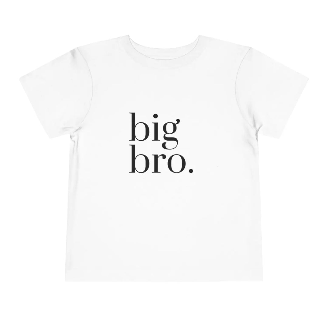 Big Brother Toddler Tee Cute Sibling Shirt Gift Birthday Outfit Bro Family Celebration Wear - White / 2T - Kids clothes