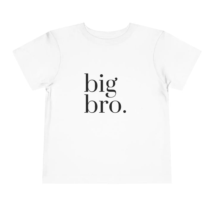 Big Brother Toddler Tee Cute Sibling Shirt Gift Birthday Outfit Bro Family Celebration Wear - White / 2T - Kids clothes