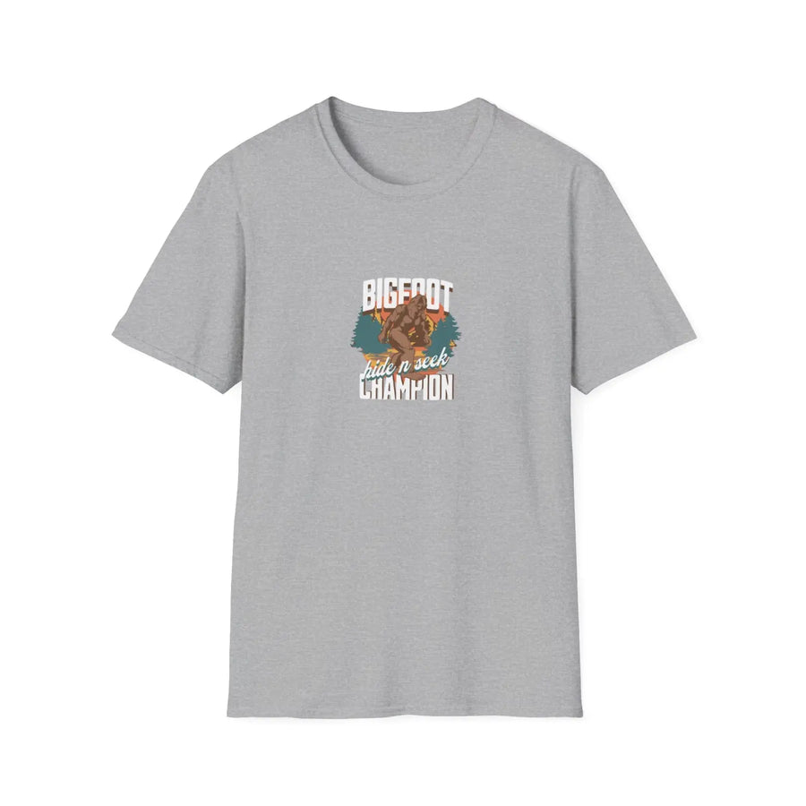 Bigfoot Hide and Seek Champion Unisex Softstyle T-Shirt - XS / Sport Grey