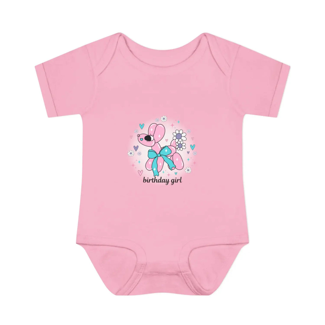 Birthday Girl Infant Bodysuit Cute Baby Outfit Newborn Gift Shower First Floral Design - NB (0-3M) / Pink - Kids clothes