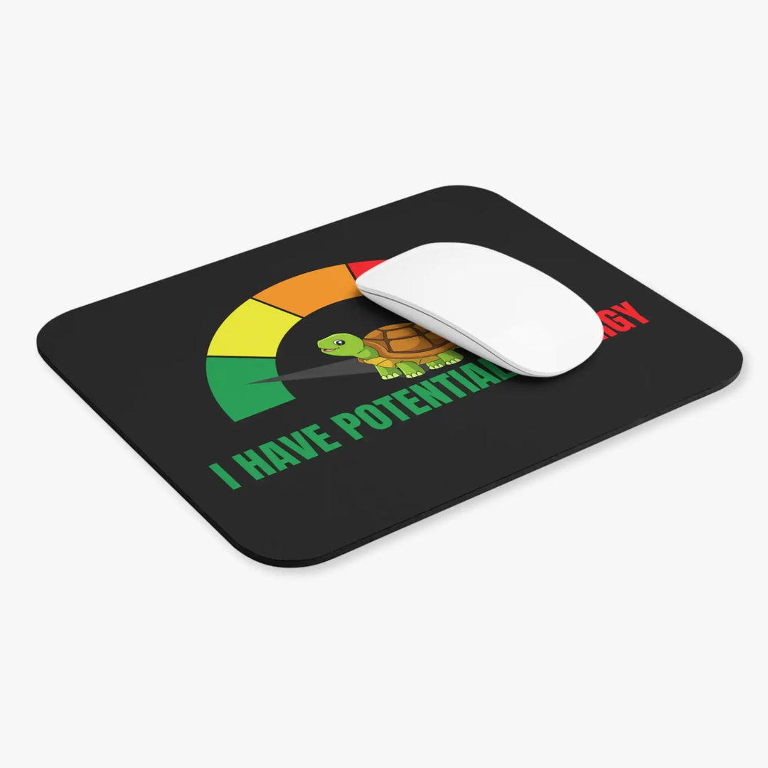 Motivational Turtle Mouse Pad Potential Energy - Fun Desk Accessory Gift for Students Science Geeks Chemist Office