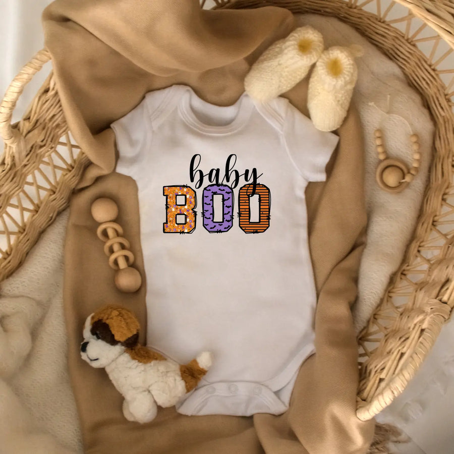 Boo Baby Bodysuit - Adorable Halloween Infant Outfit for Celebrations Newborn Gift Trick-or-Treat Cute Shower Costume