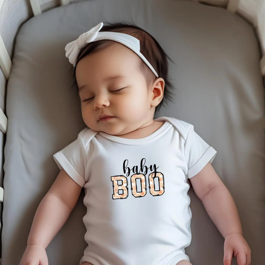 Boo Baby Bodysuit - Adorable Halloween Infant Outfit for Celebrations Newborn Gift Trick-or-Treat Cute Shower Costume