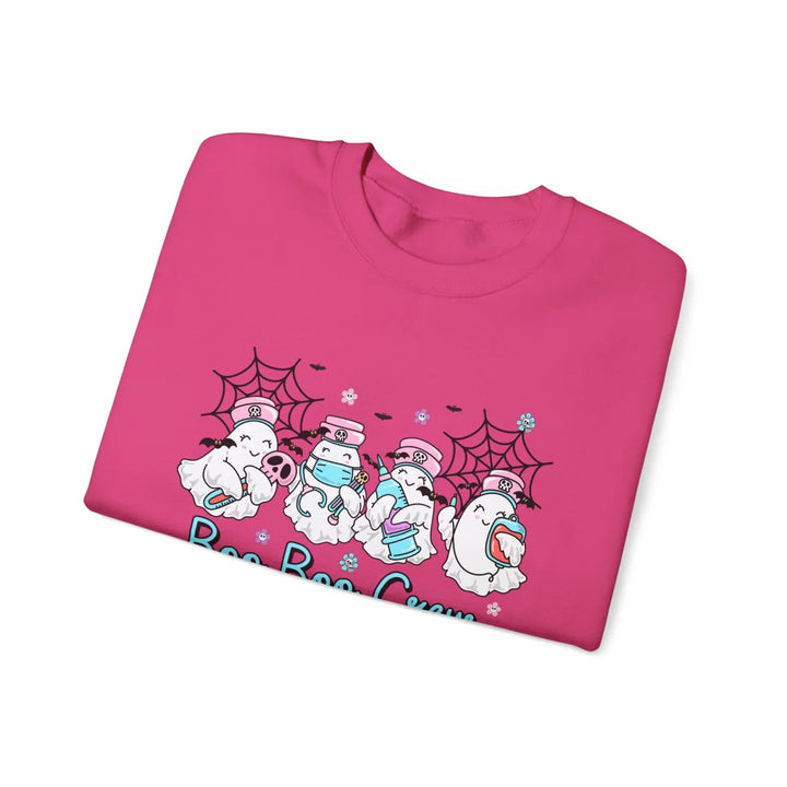 Boo Crew Sweatshirt - Nurse Top for Halloween Spooky Sweater Ghost Shirt Doctors Office Apparel October Outfit - Unisex
