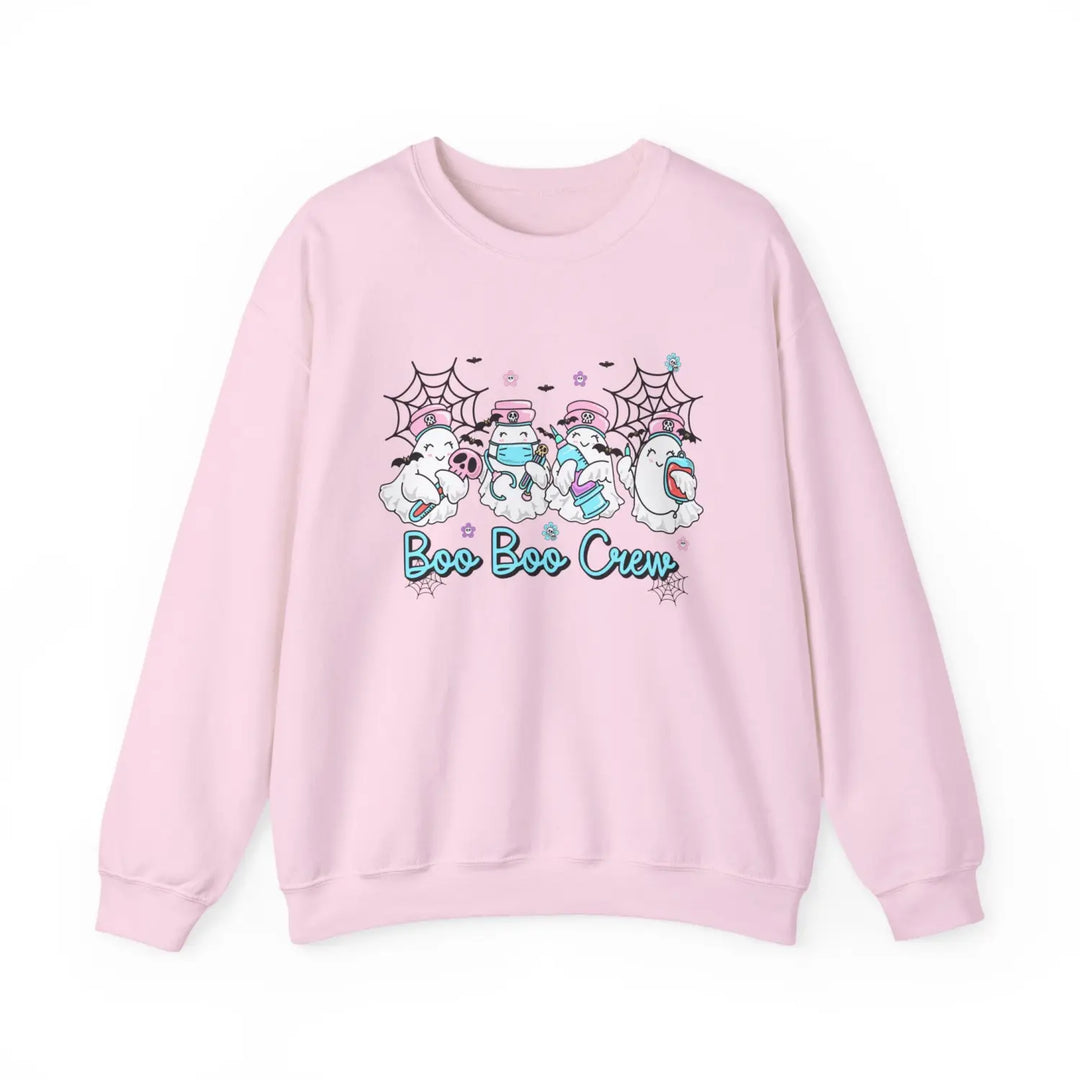 Boo Crew Sweatshirt - Nurse Top for Halloween Spooky Sweater Ghost Shirt Doctors Office Apparel October Outfit - Unisex