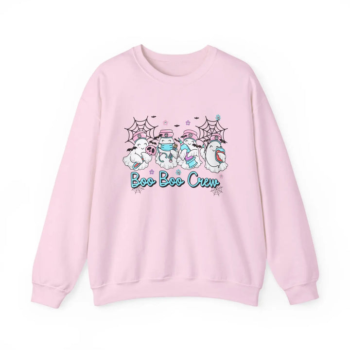 Boo Crew Sweatshirt - Nurse Top for Halloween Spooky Sweater Ghost Shirt Doctors Office Apparel October Outfit - Unisex