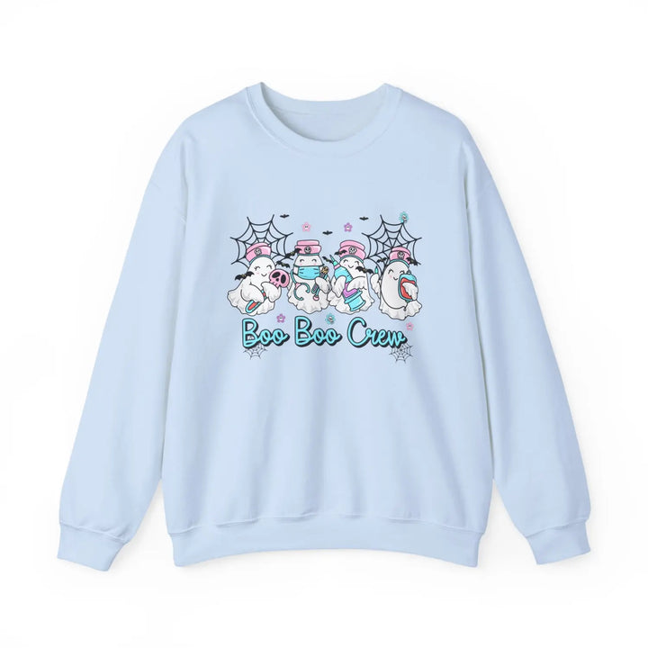 Boo Crew Sweatshirt - Nurse Top for Halloween Spooky Sweater Ghost Shirt Doctors Office Apparel October Outfit - Unisex