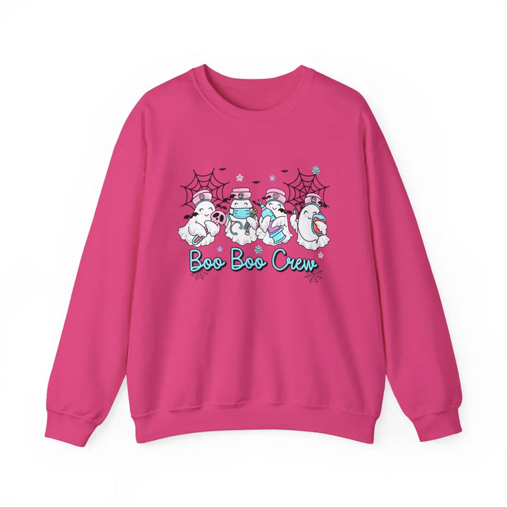 Boo Crew Sweatshirt - Nurse Top for Halloween Spooky Sweater Ghost Shirt Doctors Office Apparel October Outfit - Unisex