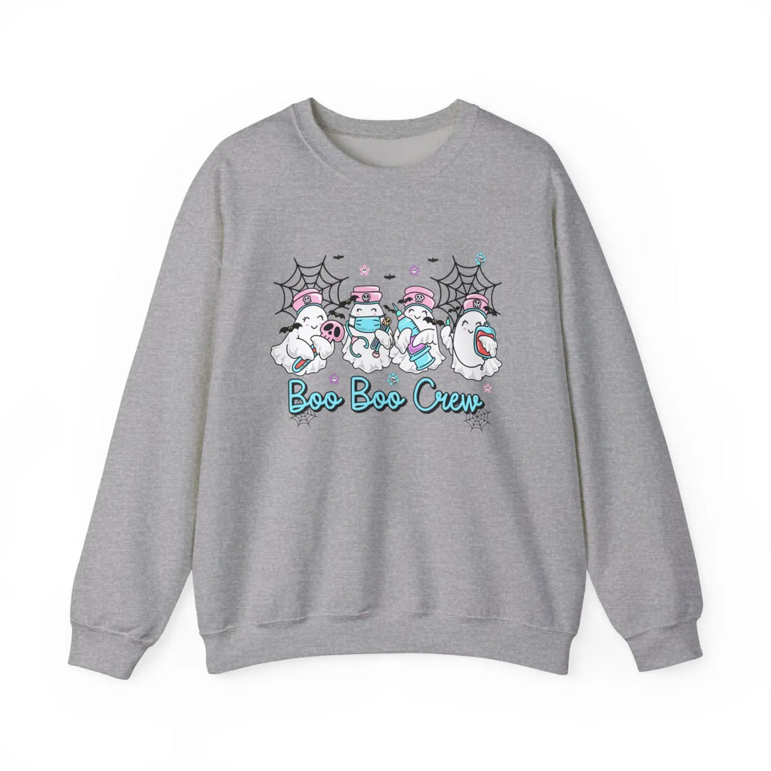 Boo Crew Sweatshirt - Nurse Top for Halloween Spooky Sweater Ghost Shirt Doctors Office Apparel October Outfit - Unisex