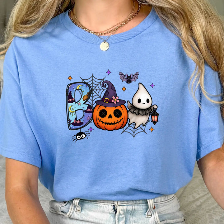 Boo Halloween Graphic Tee Unisex Softstyle T Shirt Spooky Party Wear Pumpkin Cute Ghost Costume