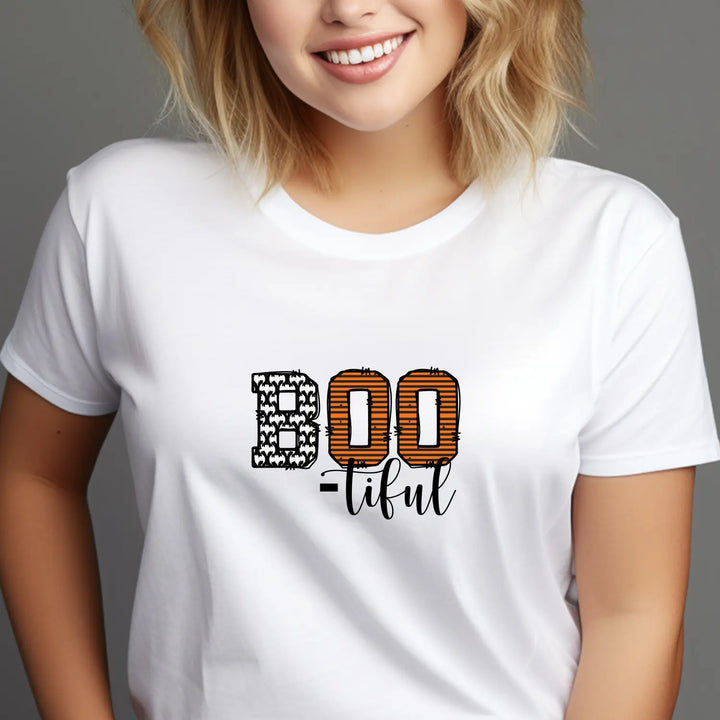Boo-tiful Halloween Unisex Softstyle T-Shirt | Spooky Vibes Casual Wear Fall Celebrations Costumes Gift Idea