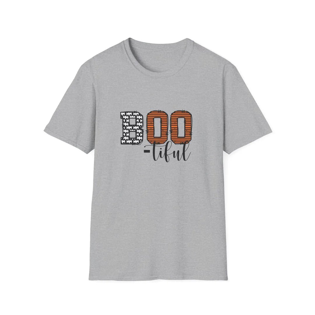 Boo-tiful Halloween Unisex Softstyle T-Shirt | Spooky Vibes Casual Wear Fall Celebrations Costumes Gift Idea - Sport