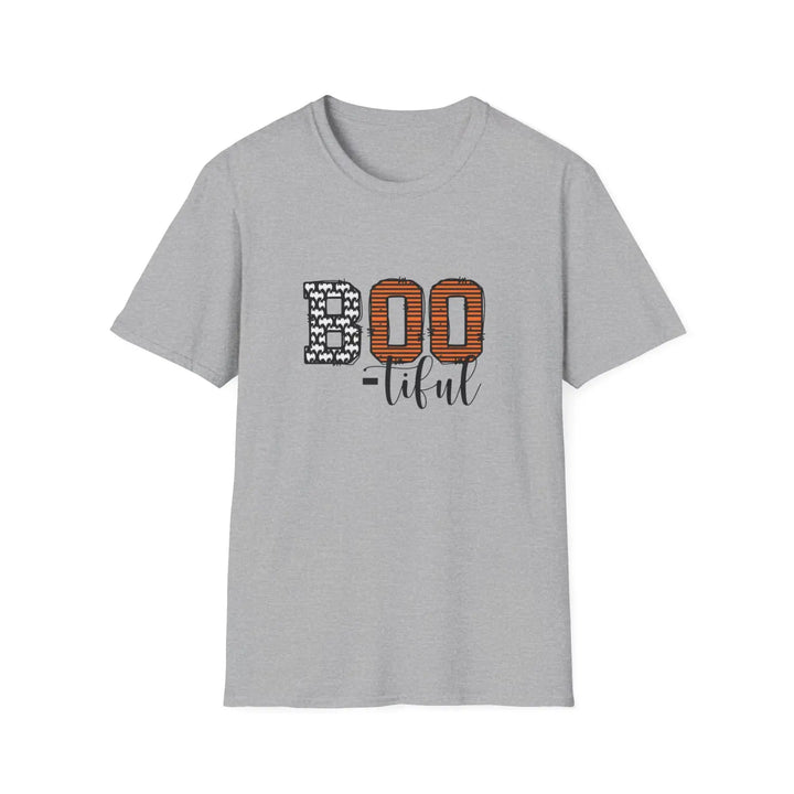 Boo-tiful Halloween Unisex Softstyle T-Shirt | Spooky Vibes Casual Wear Fall Celebrations Costumes Gift Idea - Sport