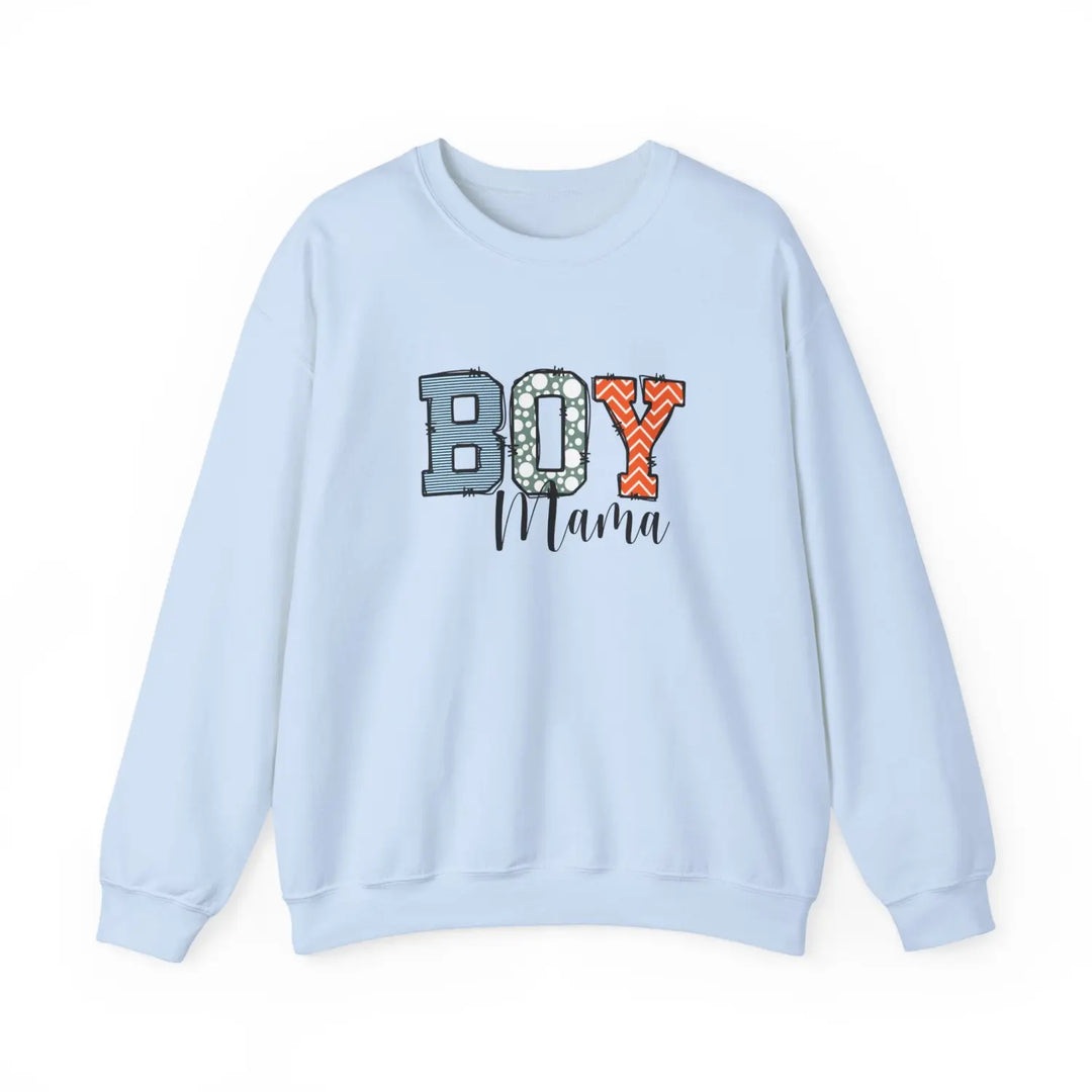 Boy Mama Crewneck Sweatshirt - Cozy Gift for Moms Perfect Casual Wear Birthdays Mother’s Day Boys Baby Shower Family
