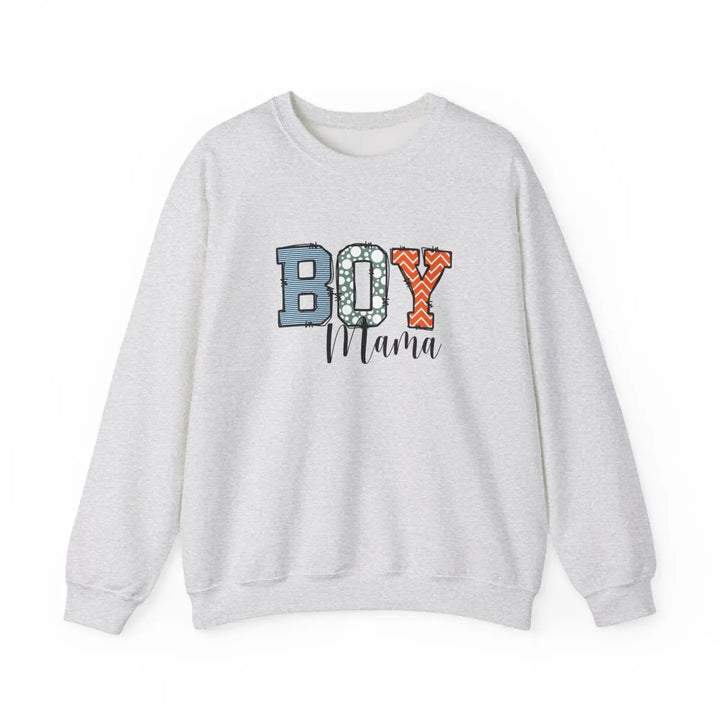 Boy Mama Crewneck Sweatshirt - Cozy Gift for Moms Perfect Casual Wear Birthdays Mother’s Day Boys Baby Shower Family