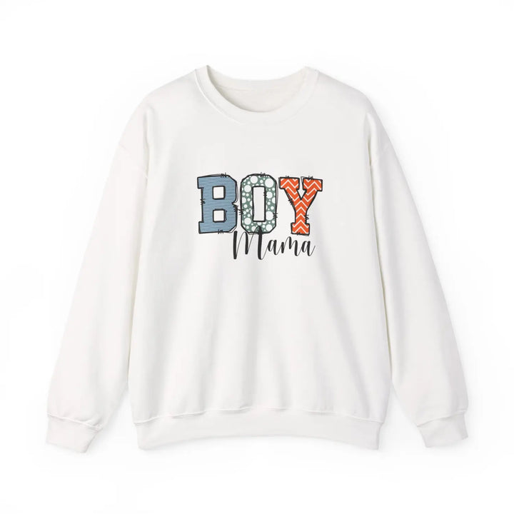 Boy Mama Crewneck Sweatshirt - Cozy Gift for Moms Perfect Casual Wear Birthdays Mother’s Day Boys Baby Shower Family