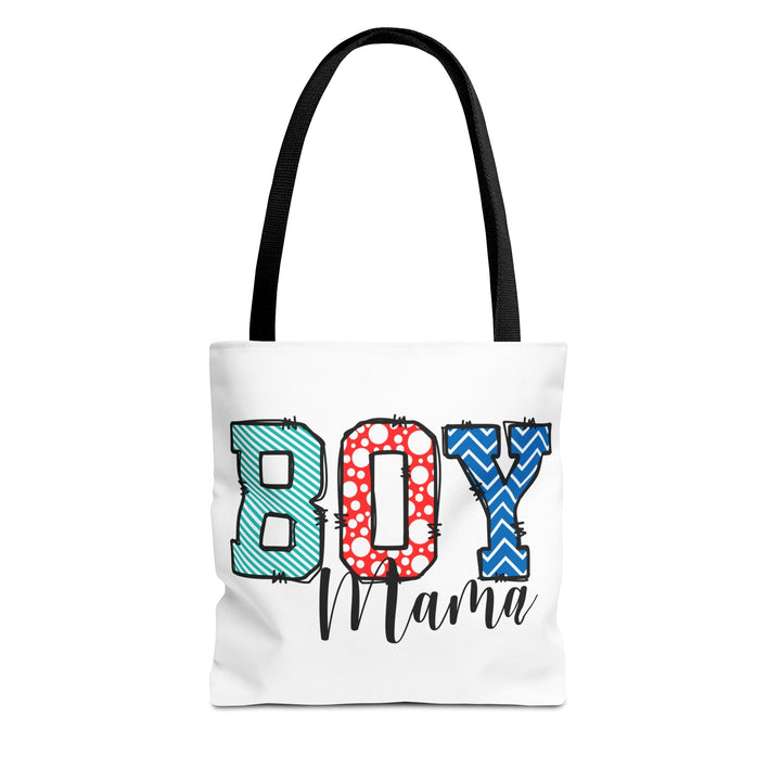 Boy Mama Tote Bag Cute Gift for Moms Kids’ Birthday Daily Use Stylish Diaper Baby Shower - 13’’ × / Black - Bags