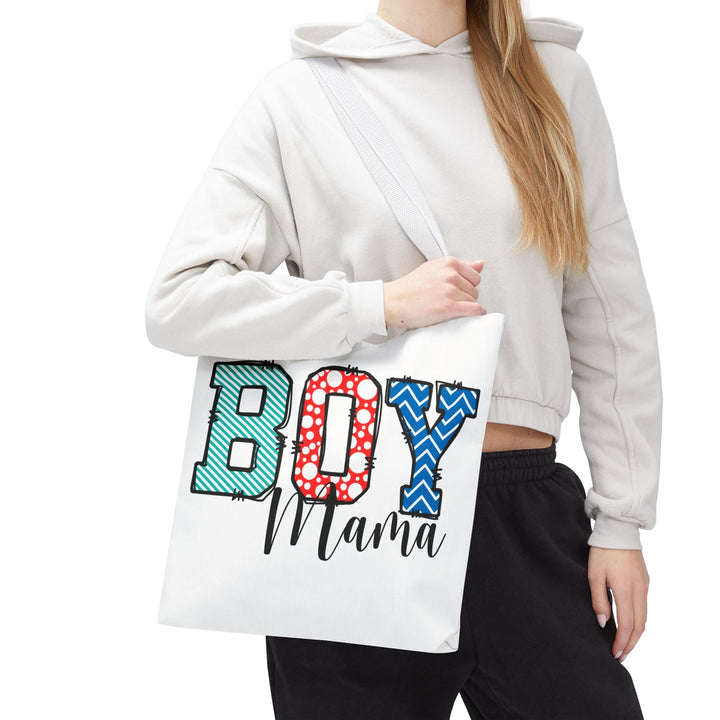 Boy Mama Tote Bag Cute Gift for Moms Kids’ Birthday Daily Use Stylish Diaper Baby Shower - Bags