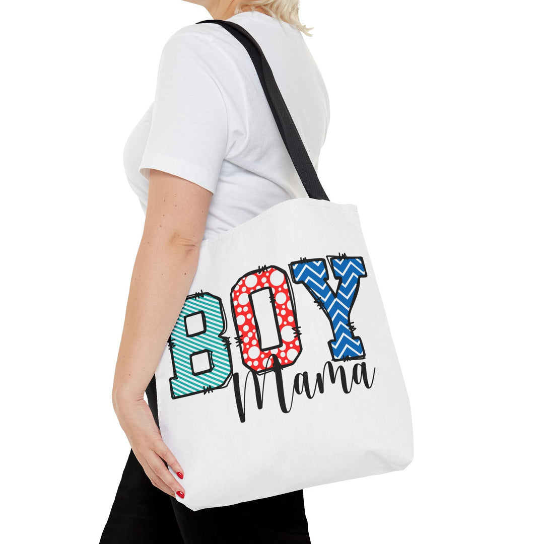 Boy Mama Tote Bag Cute Gift for Moms Kids’ Birthday Daily Use Stylish Diaper Baby Shower - Bags