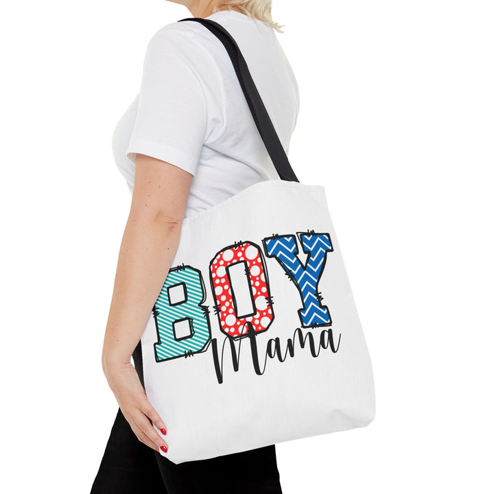 Boy Mama Tote Bag Cute Gift for Moms Kids’ Birthday Daily Use Stylish Diaper Baby Shower - Bags