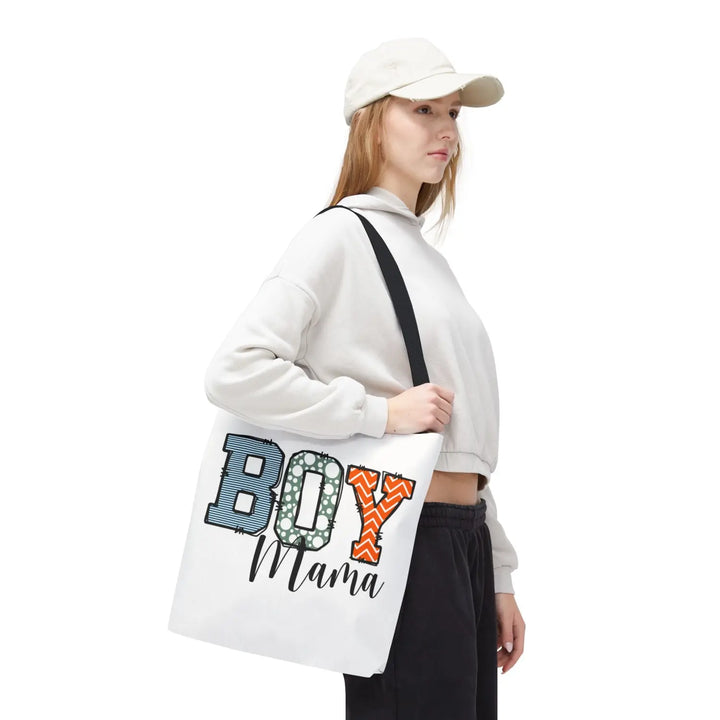 Boy Mama Tote Bag | Stylish Gift for Moms Shopping Beach Days Mother’s Day Unique Design - Bags