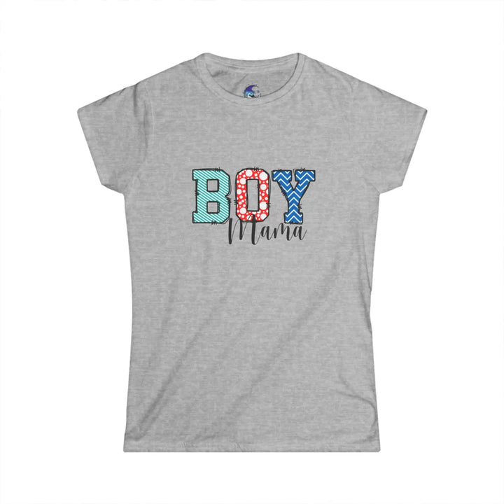 Boy Mama Women’s Softstyle Tee Colorful Graphic Mom Gift T-Shirt Proud Shirt Casual Wear Family Idea - Sport Grey / S
