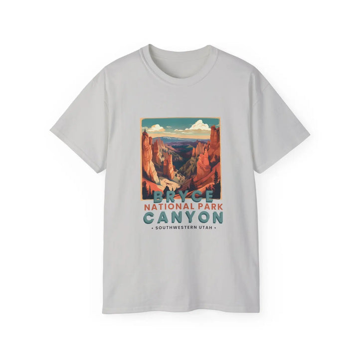 Bryce Canyon National Park Vintage Tee Nature Lover Gift Adventure Shirt Travel Souvenir Unisex T-Shirt - Ice Grey / S