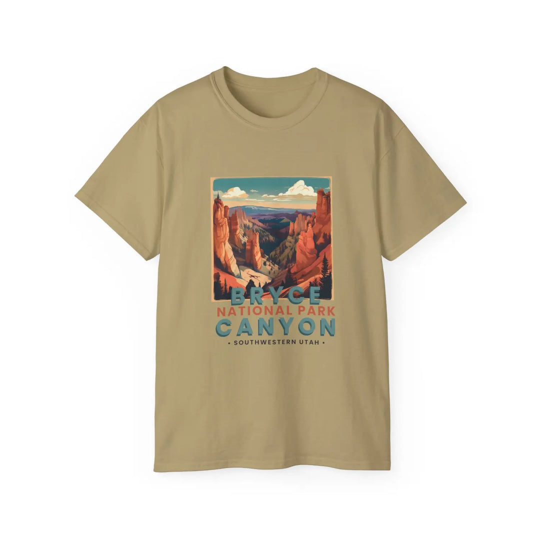 Bryce Canyon National Park Vintage Tee Nature Lover Gift Adventure Shirt Travel Souvenir Unisex T-Shirt - Tan / S