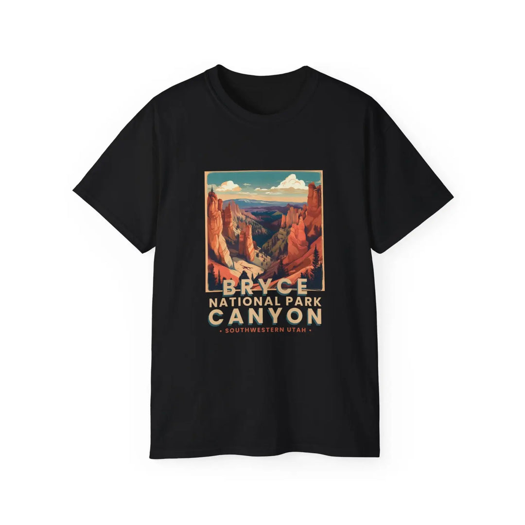 Bryce Canyon National Park Vintage Tee Nature Lover Gift Adventure Shirt Travel Souvenir Unisex T-Shirt - Black / S