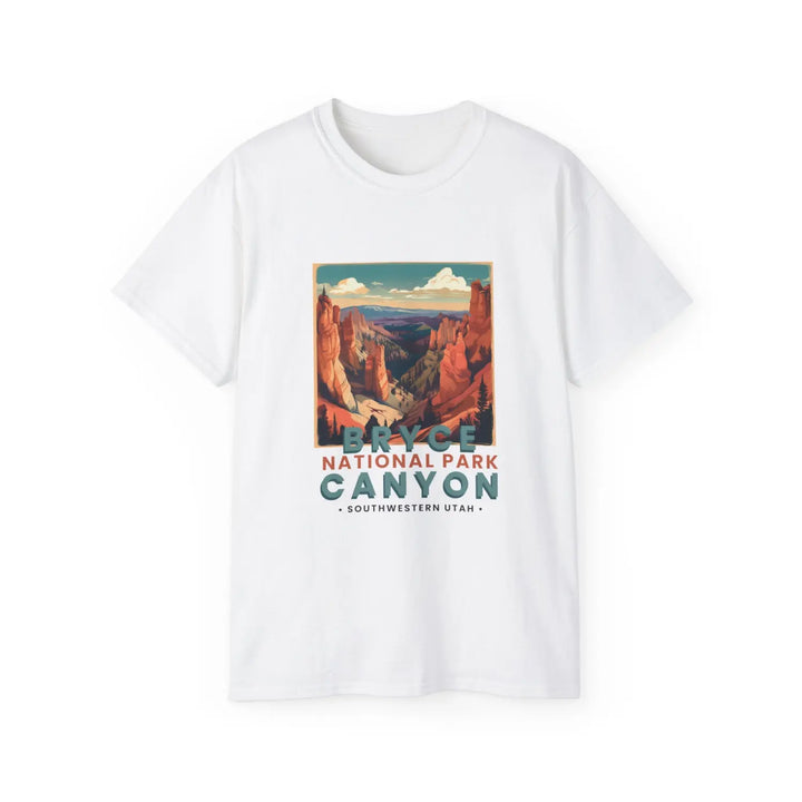 Bryce Canyon National Park Vintage Tee Nature Lover Gift Adventure Shirt Travel Souvenir Unisex T-Shirt - White / S