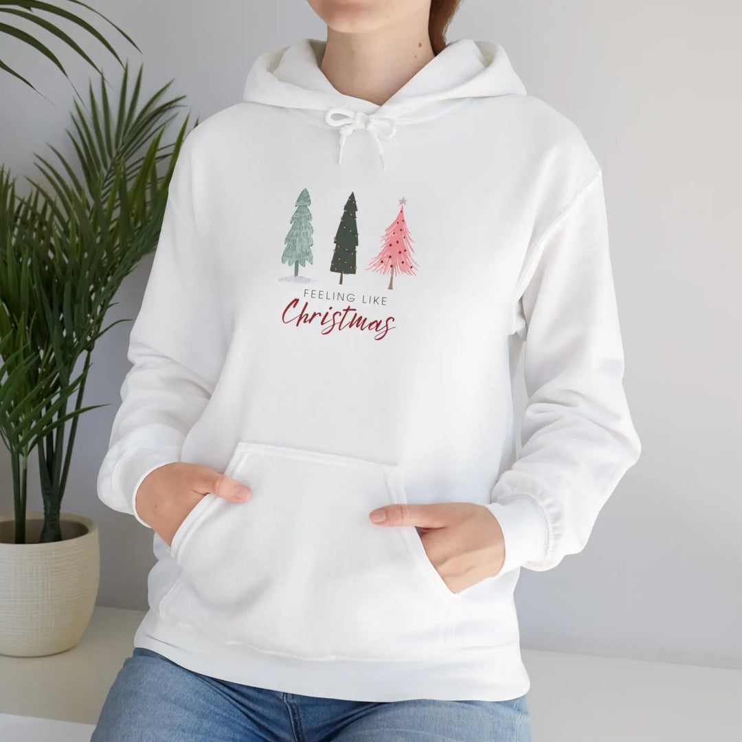 Christmas Tree Vintage Style Unisex Sweatshirt - Festive Holiday Gift for Women Teens Rustic Vibe Hoodie Feeling Like