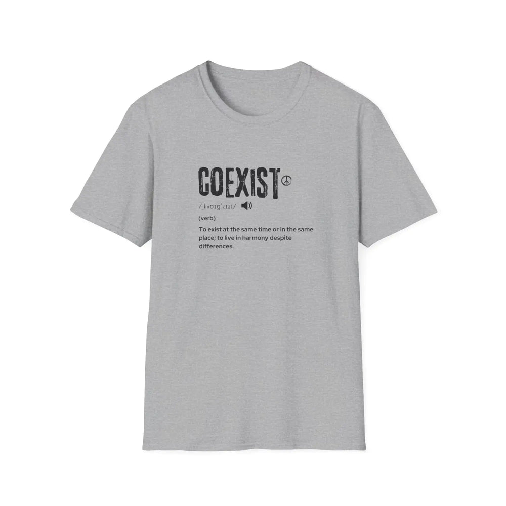 Coexist Harmony Graphic Tee Unity Peace Tshirt Multicultural Diversity Shirt Love All Equal Unisex Top Inclusive