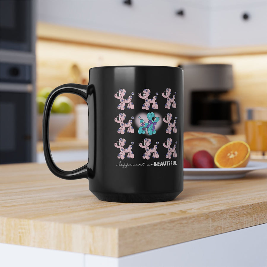 Coffee Mug - Different is Beautiful Design - Inspirational Gift for Friends and Self-Love - 15oz