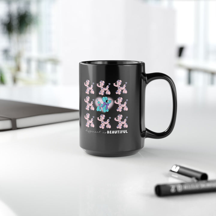 Coffee Mug - Different is Beautiful Design - Inspirational Gift for Friends and Self-Love - 15oz