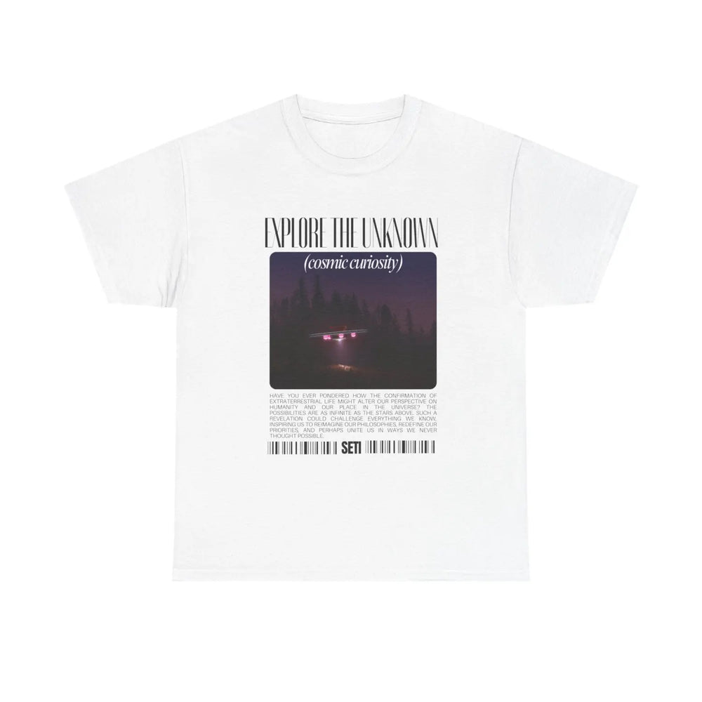Cosmic Curiosity T Shirt for Exploring the Wonders of Universe - White / S - T-Shirt