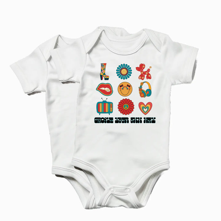 Cute Baby Bodysuit with Fun Icons - Perfect for Newborns Infant Gift Shower Outfit Everyday Wear - Kids clothes