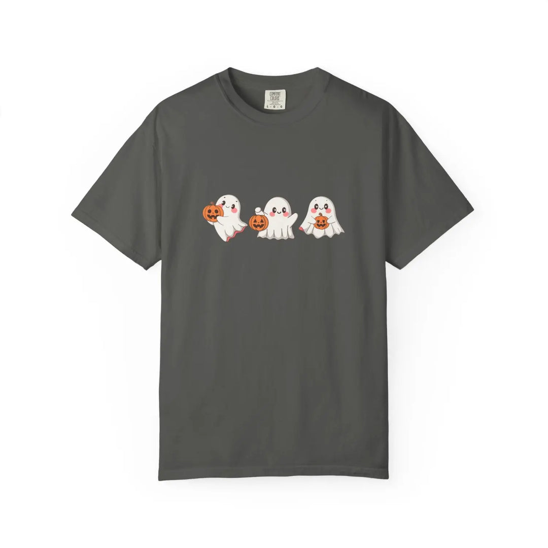 Cute Ghost T Shirt Spooky Season Unisex Tee Halloween Apparel Pumpkin Gift for Lovers Fashion Pepper / S