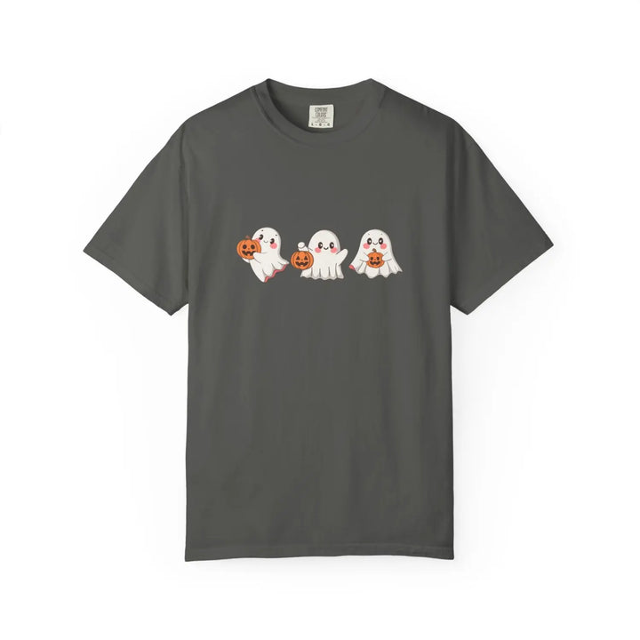 Cute Ghost T Shirt Spooky Season Unisex Tee Halloween Apparel Pumpkin Gift for Lovers Fashion Pepper / S