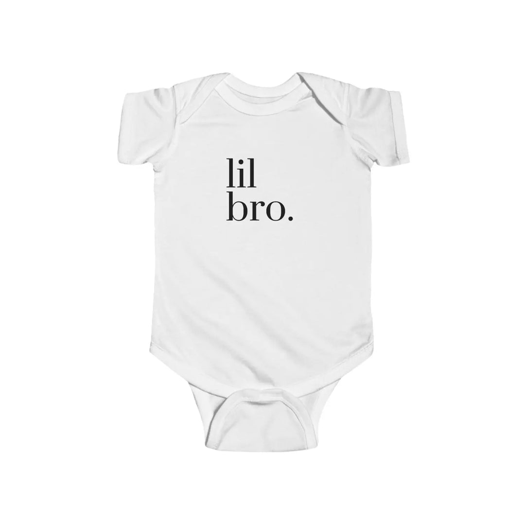 Cute Infant Bodysuit Baby Shower Gift Newborn Outfit Lil Bro Onesie Unisex Clothes First Birthday - White / NB (0-3M)