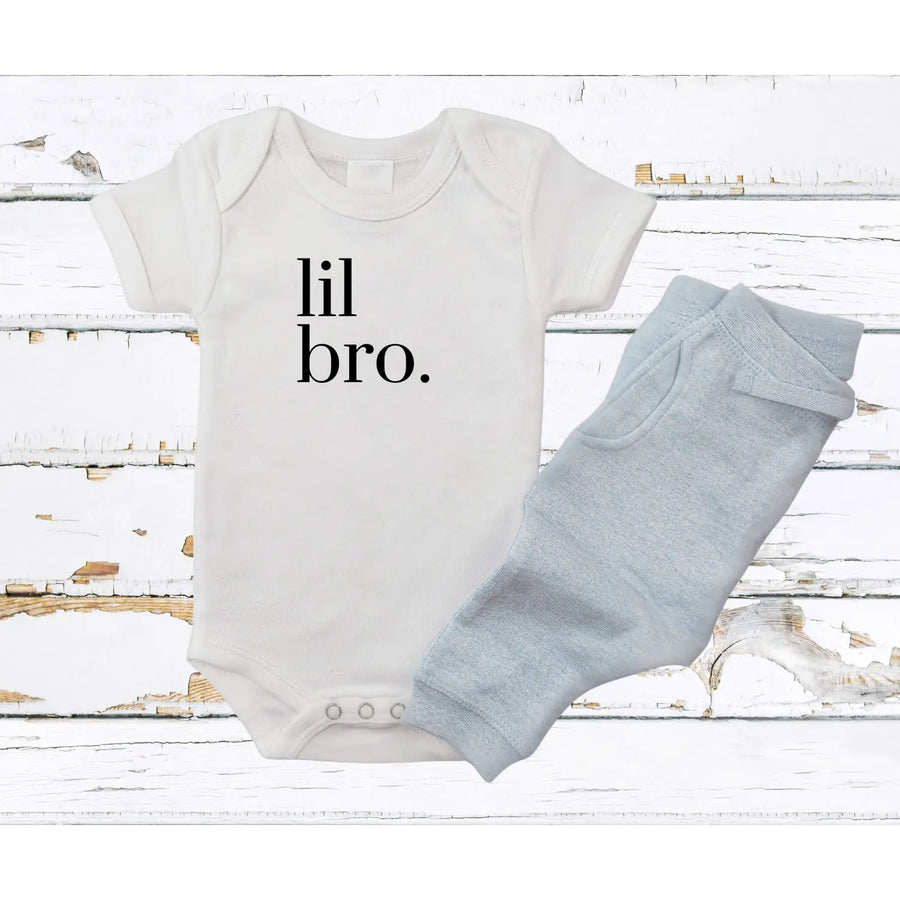 Cute Infant Bodysuit Baby Shower Gift Newborn Outfit Lil Bro Onesie Unisex Clothes First Birthday - Kids clothes
