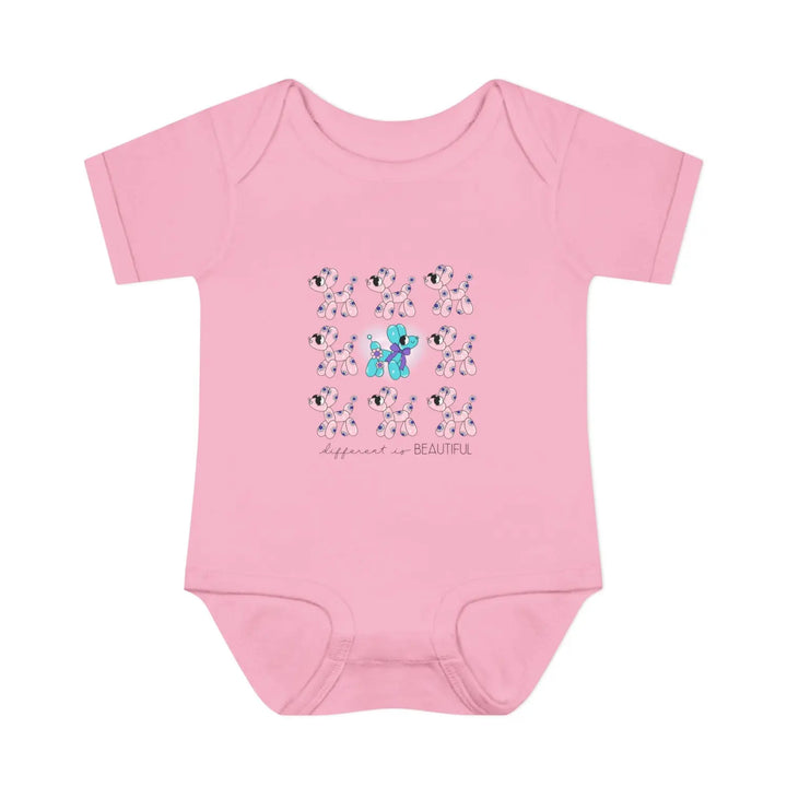 Different is Beautiful’ Baby Bodysuit Cute Balloon Animal Infant Onesie Motivational & Inspiring Gift 0-24 Months Soft