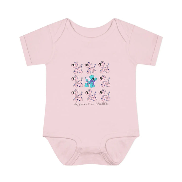 Different is Beautiful’ Baby Bodysuit Cute Balloon Animal Infant Onesie Motivational & Inspiring Gift 0-24 Months Soft