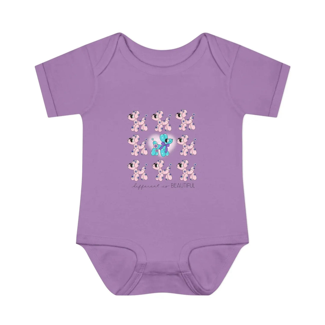 Different is Beautiful’ Baby Bodysuit Cute Balloon Animal Infant Onesie Motivational & Inspiring Gift 0-24 Months Soft