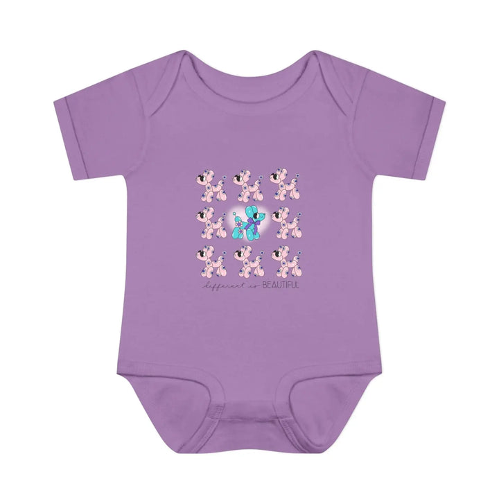 Different is Beautiful’ Baby Bodysuit Cute Balloon Animal Infant Onesie Motivational & Inspiring Gift 0-24 Months Soft